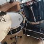 Tama 5-piece black Drum Kit with Zildjian cymbals and drum cases. Image 2