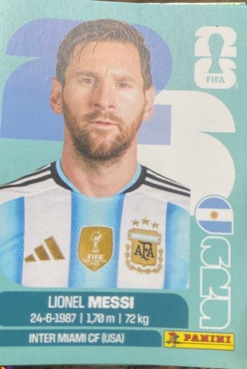 Messi panini sticker