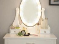 main image for ad BRAND NEW Nordic Dresser White Makeup Dressing Table with LED Mirror