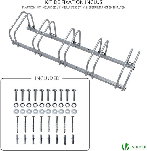 5 Bike Stand Floor or Wall mounted bike rack for garage Bicycle Parking rack Cycle Storage Locking Stand