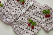 Handmade baby short sleeve cardigan