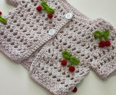 Handmade baby short sleeve cardigan