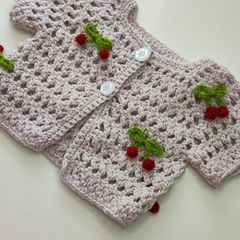Handmade baby short sleeve cardigan