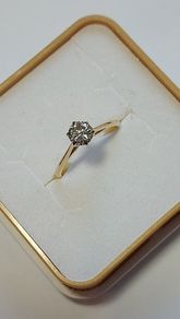 0.55ct VS1 Natural Diamond 18K Gold Ring AIG Cert