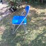 Fold Up Chair-Blue Seat Image 2