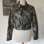 VINTAGE 1960s designer gold lurex paisley pattern cropped ladies jacket by Janice Wainwright for Simon Massey S M Image 2