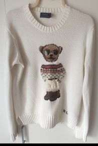 Authentic Polo Ralph Lauren  Bear Jumper. Size S. Cotton/Wool