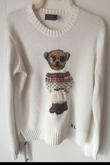 Authentic Polo Ralph Lauren  Bear Jumper. Size S. Cotton/Wool
