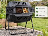 Dual Chamber Compost Bin 162 L Tumbling Garden Composter
