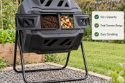 Dual Chamber Compost Bin 162 L Tumbling Garden Composter
