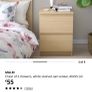 Brand New IKEA MALM Chest of 2 Drawyers Image 3