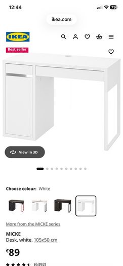 White Ikea Desk