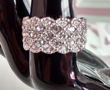 Platinum Plated Crystal Ring