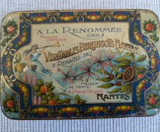 Antique French Berlingots Nantais Sweet Tin Nantes c.1900-1925