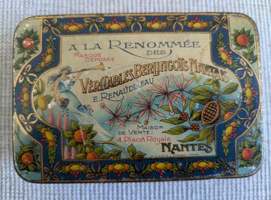 Antique French Berlingots Nantais Sweet Tin Nantes c.1900-1925