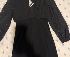 french connection black sequins mini dress never worn