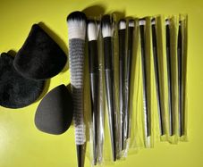12pcs makeup brushes and sponge