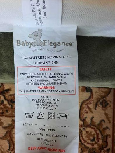 Mattress" baby elegance "