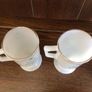 4 Retro Milk Glass Irish Coffee Pedestal Mugs Image 6