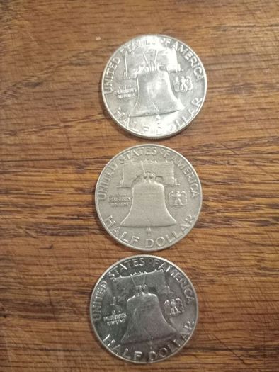 Coins Franklin half dollars
