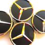 4x BLACK 75mm Mercedes Benz Alloy Wheel Center Caps cap Hub Cover E S C S CLK 75 Image 7