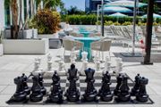 Giant garden chess set
