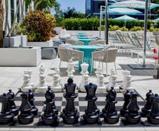 Giant garden chess set