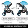 BRAND NEW 2 in 1 Portable Baby Stroller Blue Anti-Shock Springs Foldable Luxury Baby Stroller Adjustable High View Pram Stollers Image 5
