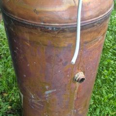 copper cylinder with immersion