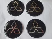(Last Set) 4 x Mitsubishi Alloy Wheel Centre Badges (60mm) Delivery