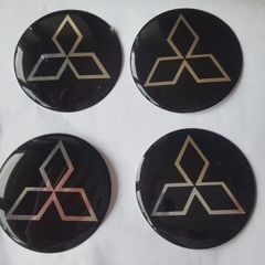 (Last Set) 4 x Mitsubishi Alloy Wheel Centre Badges (60mm) Delivery