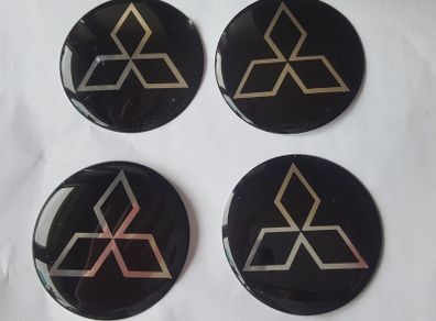 (Last Set) 4 x Mitsubishi Alloy Wheel Centre Badges (60mm) Delivery