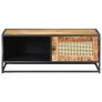 Coffee Table 90x50x35 cm Rough Mango Wood and Natural Cane Image 5