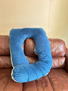 Maternity / Posture Pillow for Sleeping 55 Inches U-Shape Full Body Pillow Support - for Back, HIPS, Legs with Removable Washable Velvet Cover