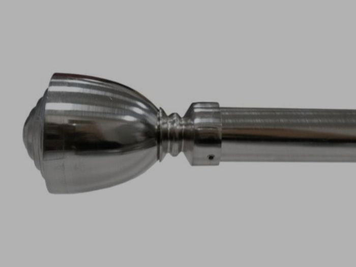 Extendable Curtain Pole 28mm Lesina Chrome Eyelet Pole 1.2m -2.1m