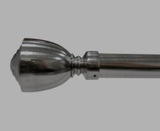 Extendable Curtain Pole 28mm Lesina Chrome Eyelet Pole 1.2m -2.1m
