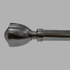 Extendable Curtain Pole 28mm Lesina Chrome Eyelet Pole 1.2m -2.1m