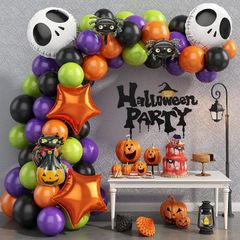 Halloween Balloon Arch Garland, Halloween Party Decoration Kit, Halloween Arch, 90pcs Halloween Party Balloons Decorations Set for Halloween Decoration Party Supplies