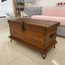 Rustic storage chest coffee table Image 2