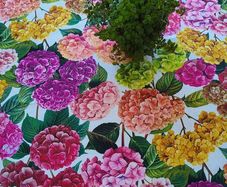 Round tablecloth  -160 cm. "Hydrangea "  100% cotton.