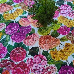 Round tablecloth  -160 cm. "Hydrangea "  100% cotton.