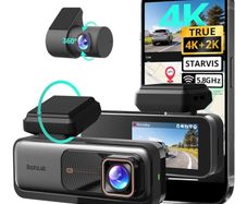 4K Dual Cam Dash Cam GPS WiFi