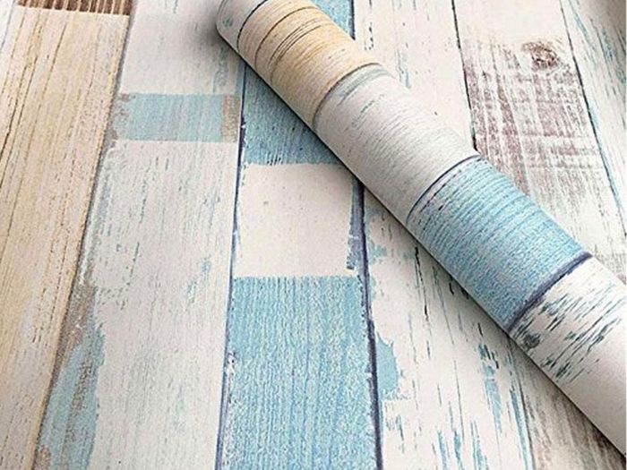 Beach Wood Contact Paper Peel and Stick Wallpaper Easily Removable Printed Stick Wall Paper Decorative Self Adhesive Shelf Drawer Liner Roll - 0.45 x 3 m (FREE POSTAGE)