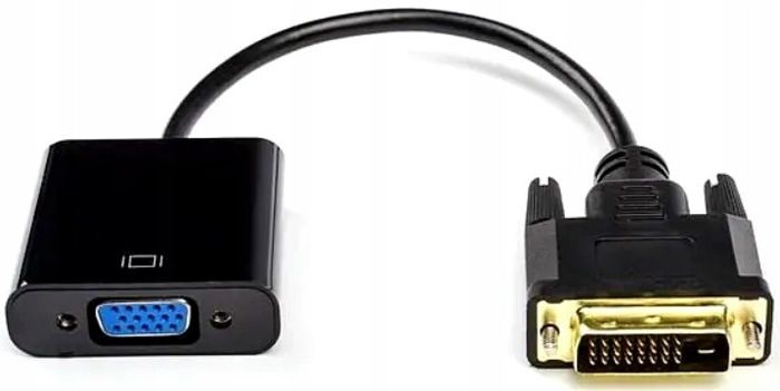 DVI-D 24+1 pin to VGA cable adapter