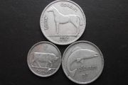 1940 Irish Republic. Set of 3 Silver Coins: Half Crown&amp;Florin&amp;Shilling