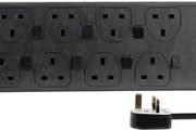 8 Way Individually Switched Extension Lead, Black, 3m