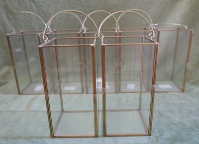 Clear Glass Lantern / Candle Holder (15 Each)