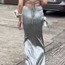 Mascara London satin hotstone sage/silver dress Image 2