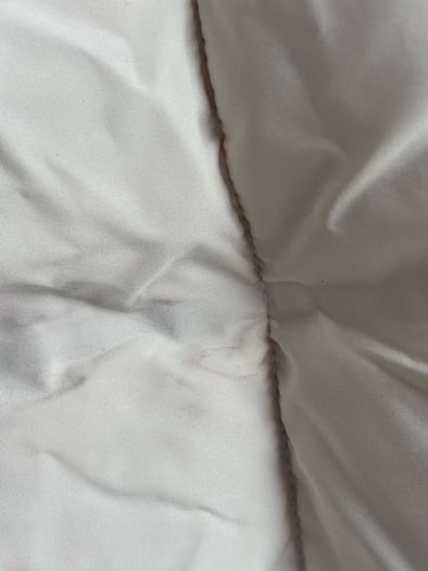 Zara semi long cream belted puffer jacket
