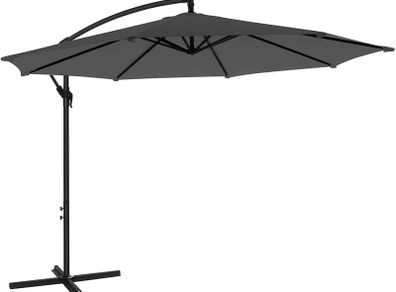 _Parasol with Crank for Opening and Closing, Sun Protection, Garden Umbrella, UV Protection up to UPF 50+ for Garden, Patio